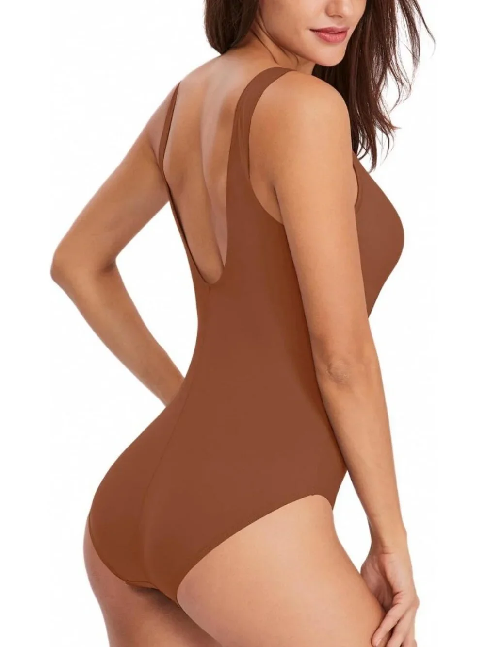 Scoop Neck U-Back Women's Athletic One-Piece Swimsuit for Training & Fitness